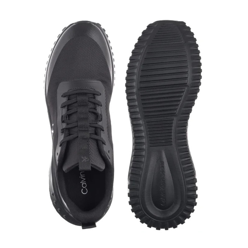 Calvin Klein Eva Runner Lace Up Mat Mix Triple Black YM0YM01442 0GJ (CK707-a) sportiniai bateliai