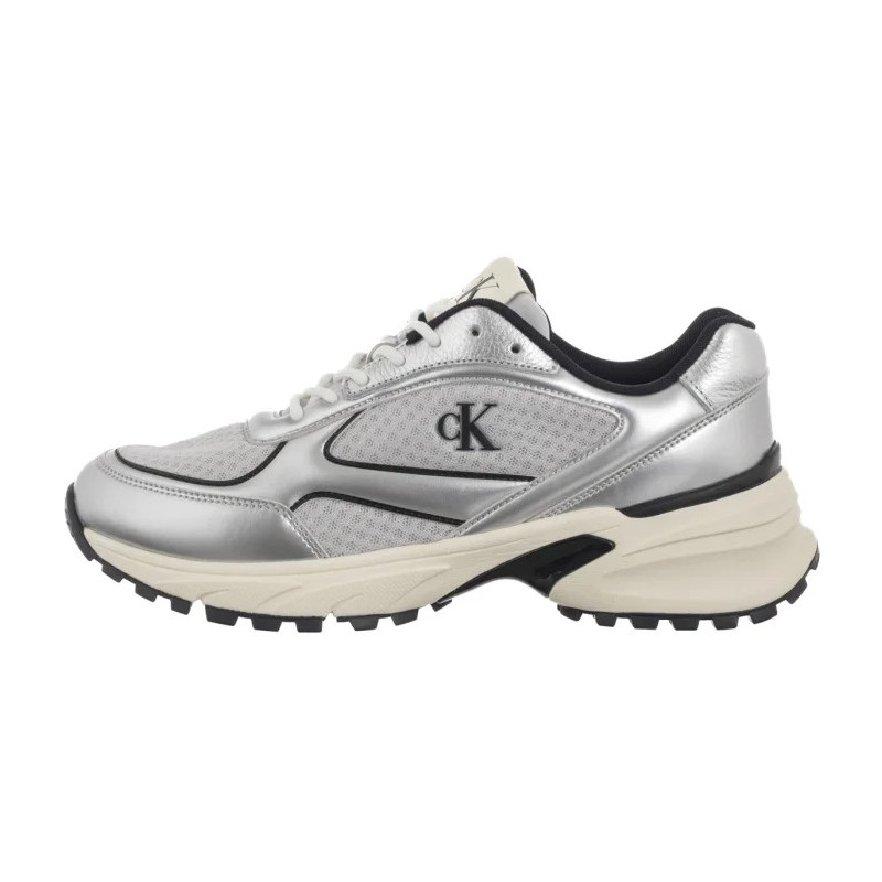 Calvin Klein Hike Runner Laceup Mesh Mix Met Silver/Black/Marshmallow YM0YM01402 0IX (CK708-a) spordijalatsid