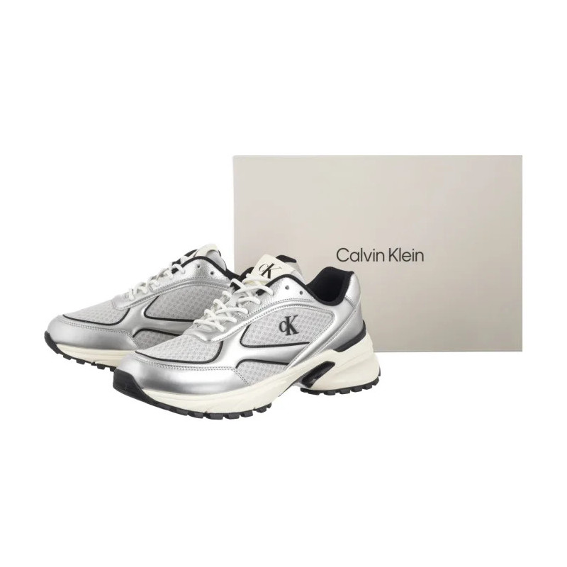 Calvin Klein Hike Runner Laceup Mesh Mix Met Silver/Black/Marshmallow YM0YM01402 0IX (CK708-a) spordijalatsid
