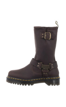 Dr. Martens Anistone Burnished Waxy Pull Up Wp Dark Brown 31901201 (DR114-a) batai