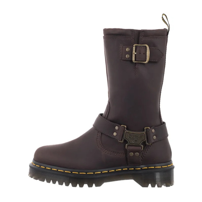 Dr. Martens Anistone Burnished Waxy Pull Up Wp Dark Brown 31901201 (DR114-a) shoes