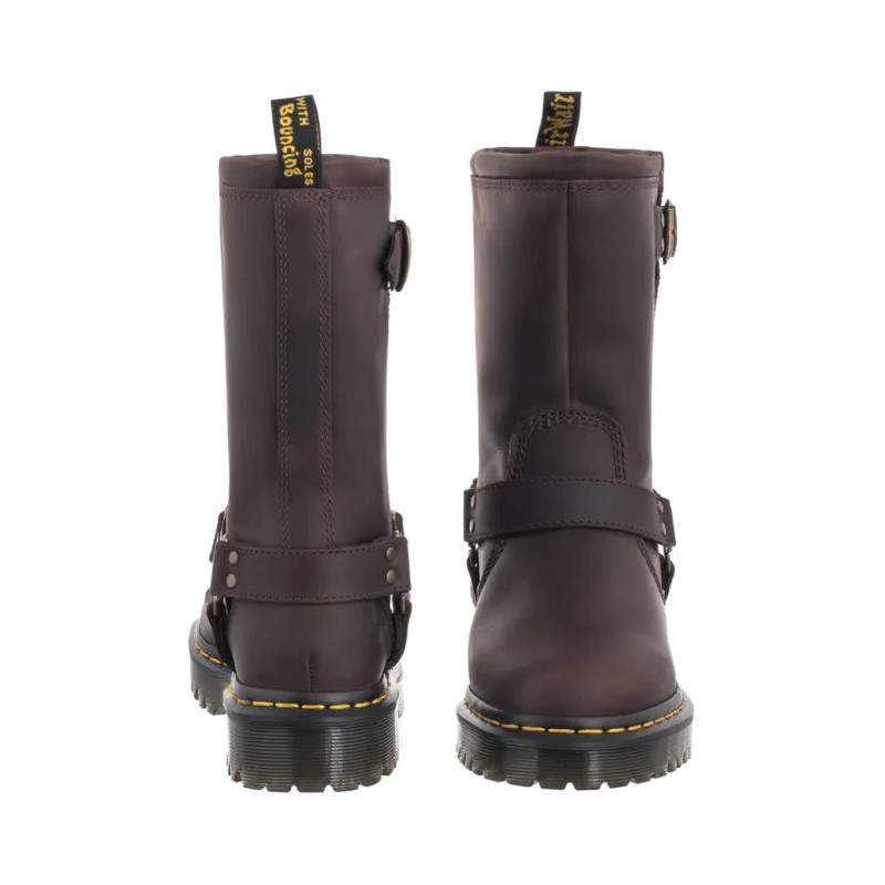 Dr. Martens Anistone Burnished Waxy Pull Up Wp Dark Brown 31901201 (DR114-a) batai