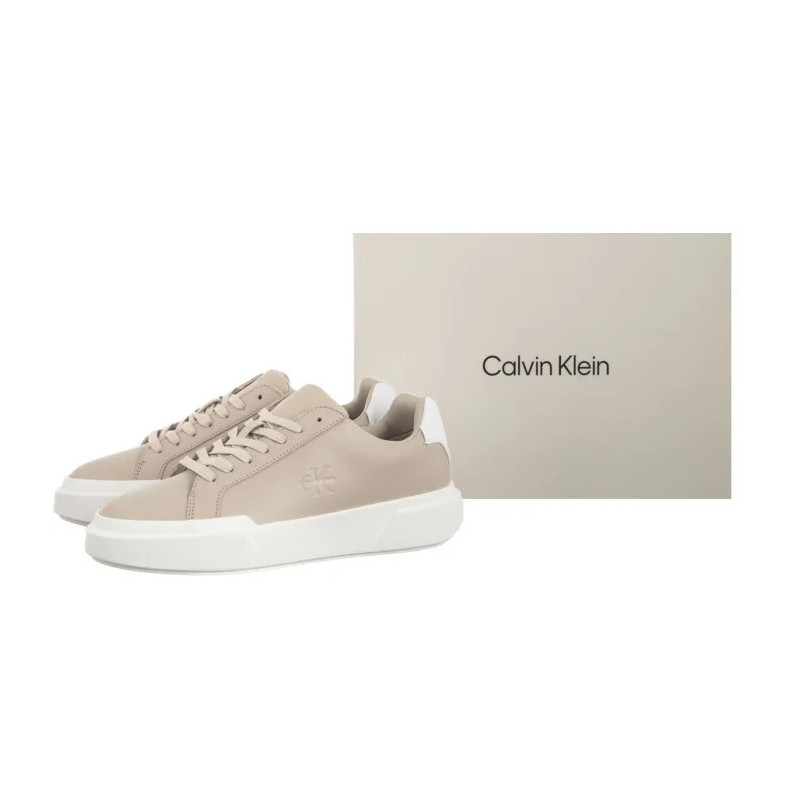 Calvin Klein Chunky Cupsole Laceup Lth Wn Stone Beige/Bright White YW0YW01947 ACE (CK688-b) sporta apavi