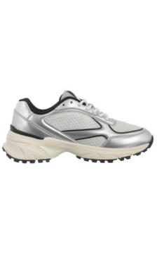 Calvin Klein Hike Runner Lace Up Mesh Mix Met Silver/Black/Bright White YW0YW02063 0IX (CK709-a) sports Shoes