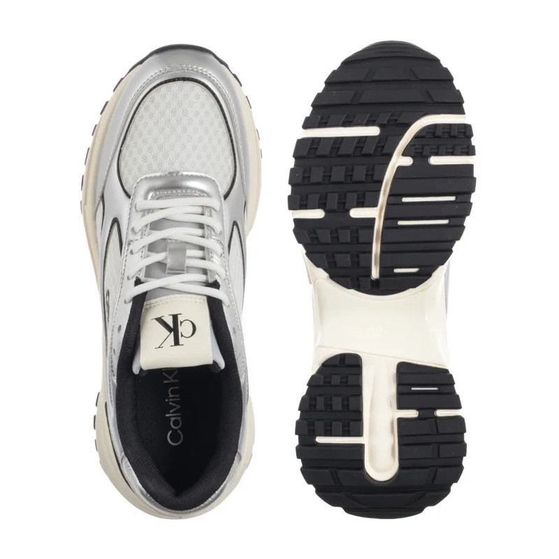 Calvin Klein Hike Runner Lace Up Mesh Mix Met Silver/Black/Bright White YW0YW02063 0IX (CK709-a) spordijalatsid