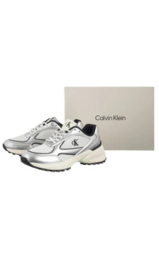 Calvin Klein Hike Runner Lace Up Mesh Mix Met Silver/Black/Bright White YW0YW02063 0IX (CK709-a) sportiniai bateliai