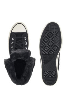 Converse CTAS Fold Over Lift X-Hi Black/Black/Egret A15229C (CO819-a) zābaki