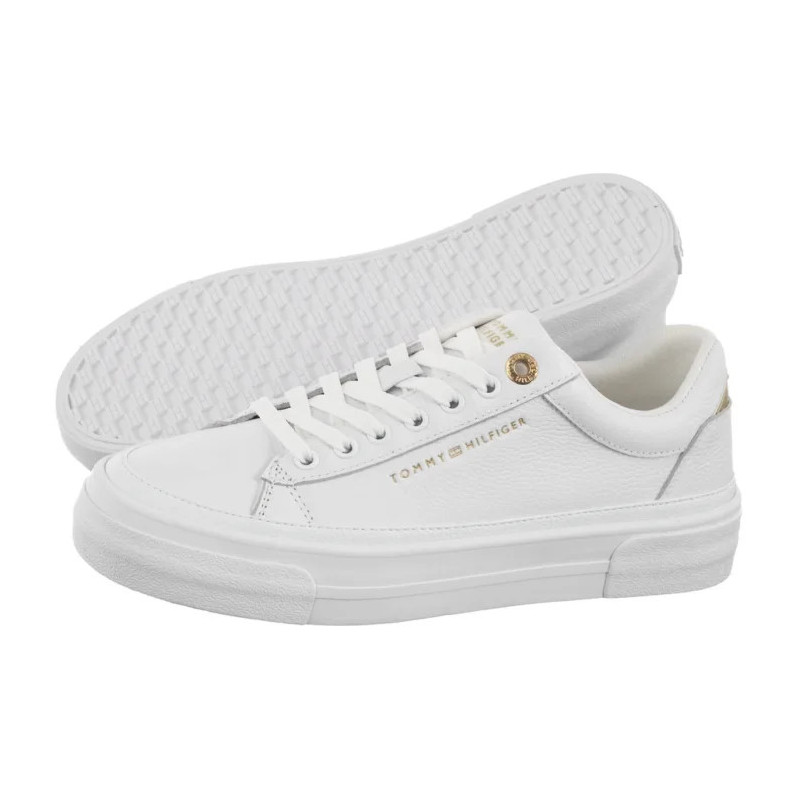 Tommy Hilfiger TH Foxing Platform Leather White FW0FW09018 YBS (TH1421-a) sporta apavi