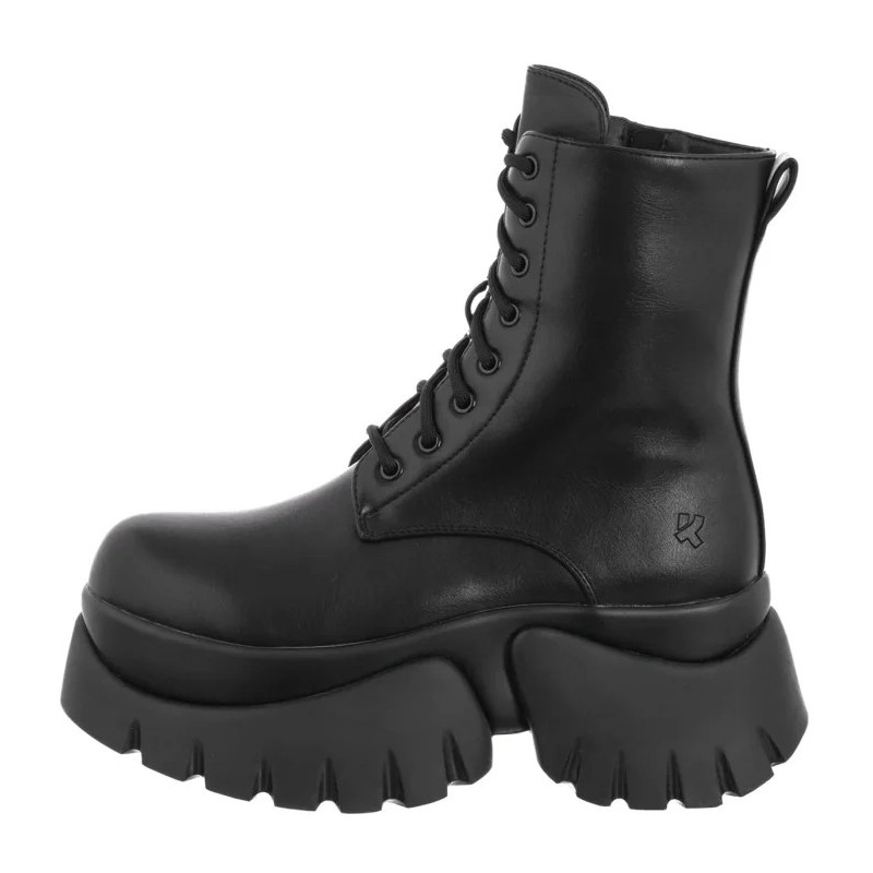 Koi Footwear Rancor Vilun Lace Up Boots Black KA00724374 (KO5-a) kurpes