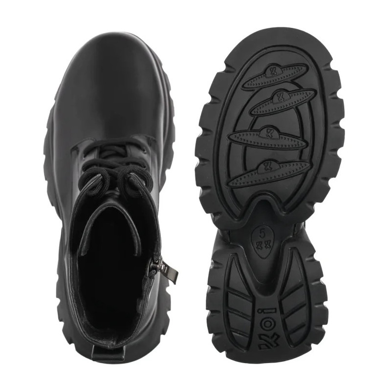 Koi Footwear Rancor Vilun Lace Up Boots Black KA00724374 (KO5-a) shoes