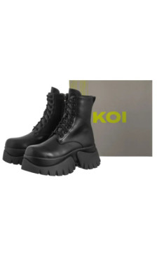 Koi Footwear Rancor Vilun Lace Up Boots Black KA00724374 (KO5-a) shoes