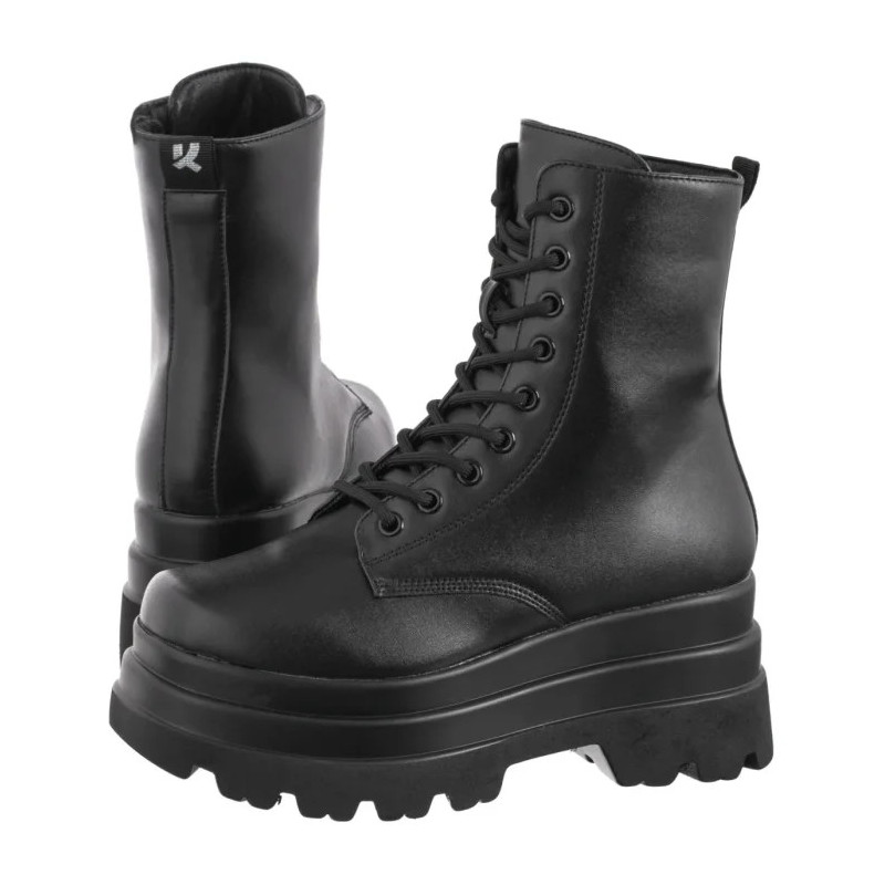 Koi Footwear Deathwatch Trident Platform Boots Black KA0061 (KO6-a) shoes