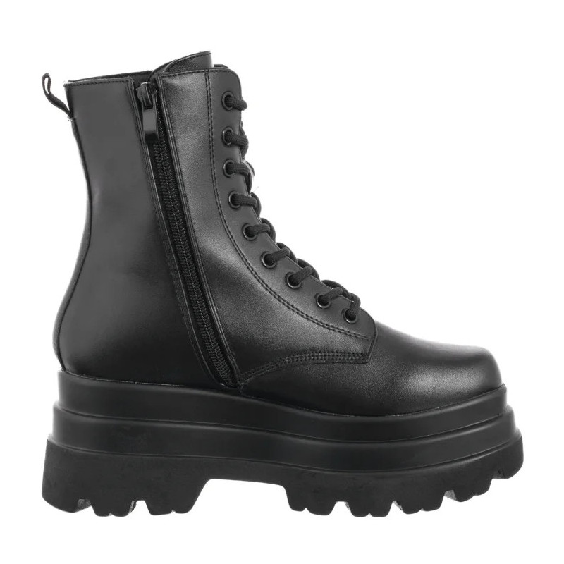 Koi Footwear Deathwatch Trident Platform Boots Black KA0061 (KO6-a) shoes