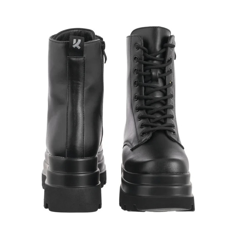 Koi Footwear Deathwatch Trident Platform Boots Black KA0061 (KO6-a) kurpes