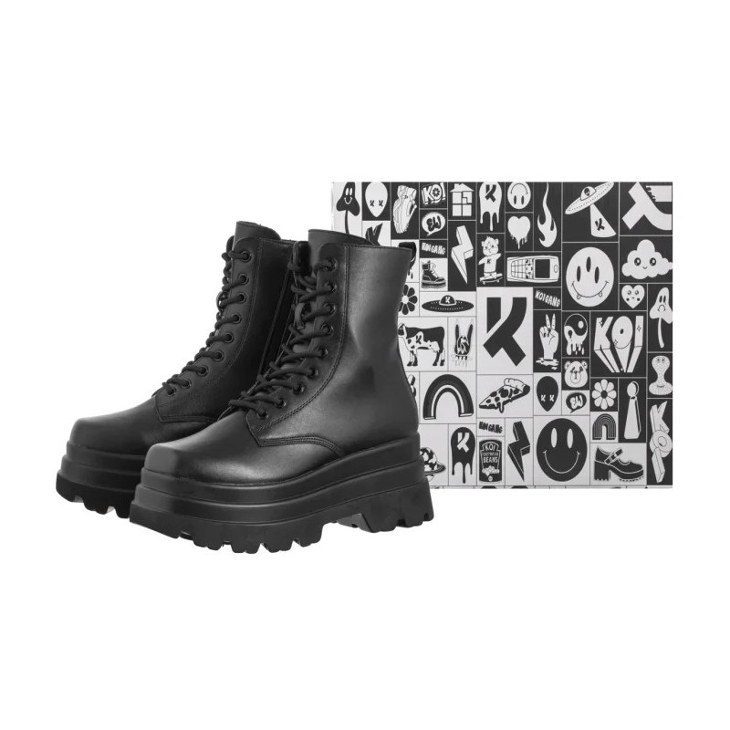 Koi Footwear Deathwatch Trident Platform Boots Black KA0061 (KO6-a) kingad