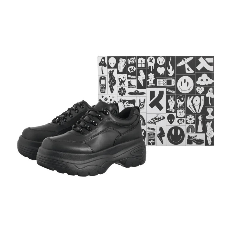 Koi Footwear Jennie Striker Chunky Bubble Trainers Black KA00333958 (KO7-a) shoes