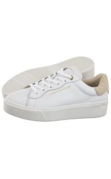 Tommy Hilfiger Chic Platform Cupsole Sneaker White/Soft Cream FW0FW09021 0K4 (TH1425-a) batai