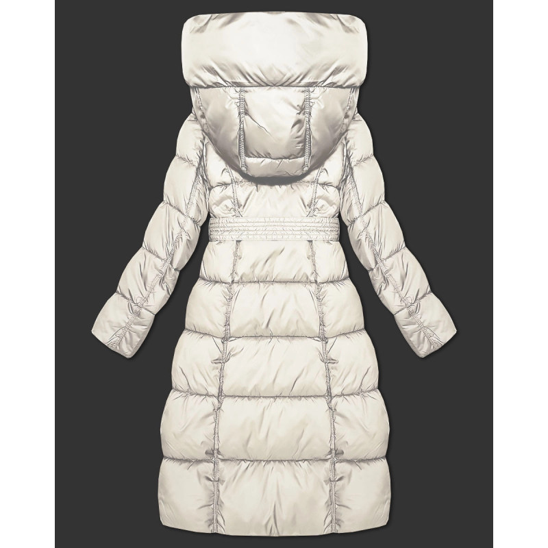 LONG JACKET WITH HOOD BLACK (PM7231) striukė