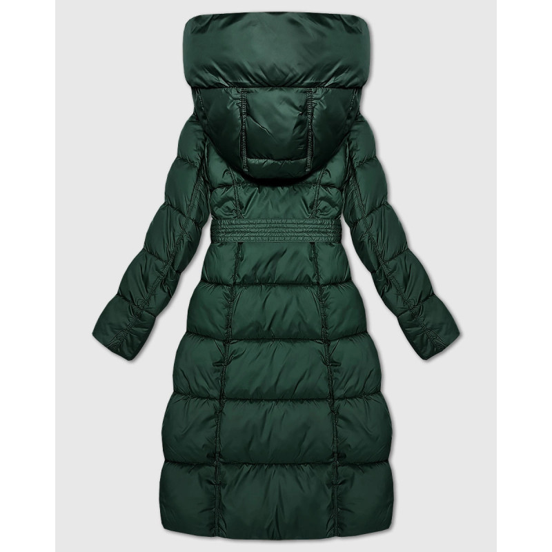 LONG JACKET WITH HOOD BLACK (PM7231) striukė