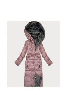 LONG JACKET WITH HOOD BLACK (PM7231) striukė