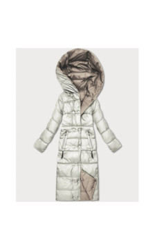 LONG JACKET WITH HOOD BLACK (PM7231) striukė