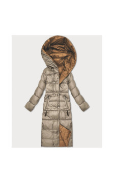 LONG JACKET WITH HOOD BLACK (PM7231) striukė