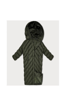 LONG JACKET WITH HOOD BLACK (PM7231) striukė