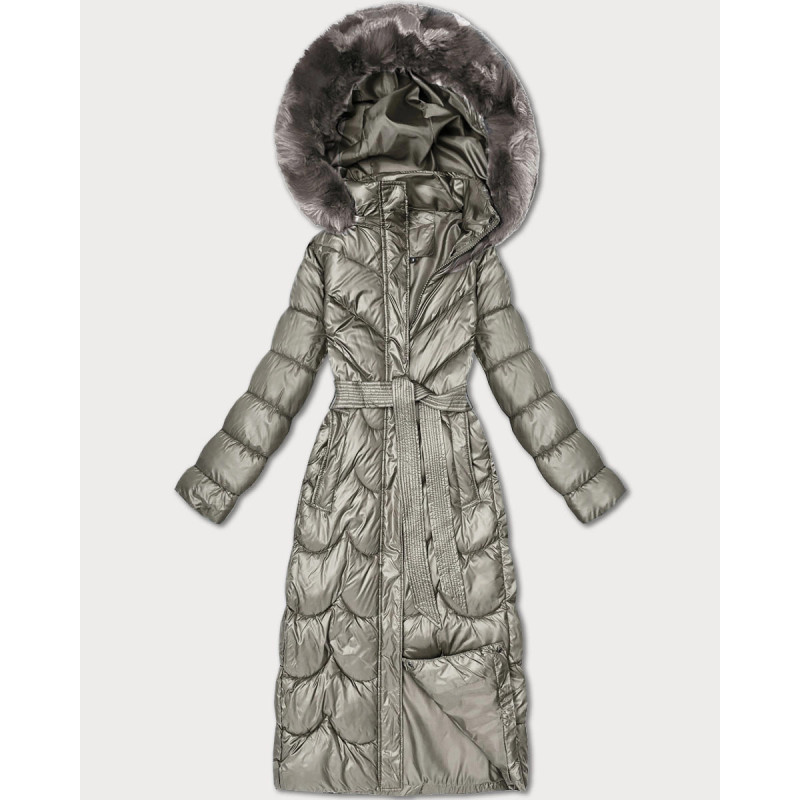 LONG JACKET WITH HOOD BLACK (PM7231) striukė