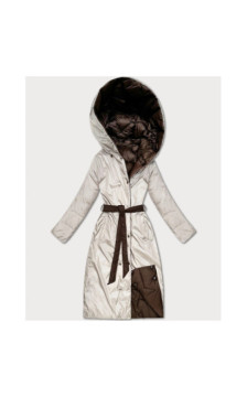 LONG JACKET WITH HOOD BLACK (PM7231) striukė