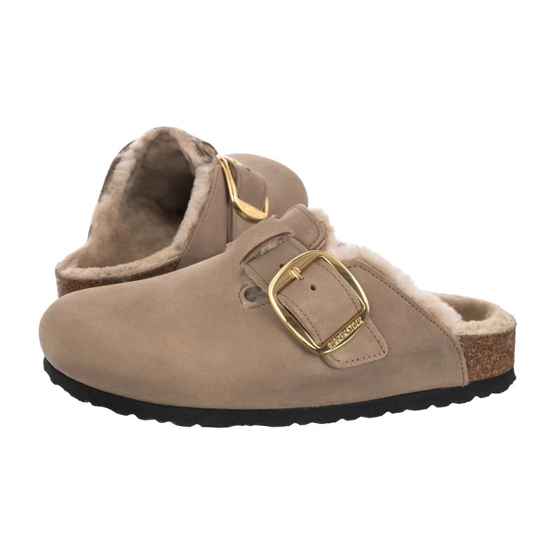 Birkenstock Boston Big Buckle Shearling Tabacco Brown 1030444 (BK343-a) Sieviešu apavi/Flip Flops