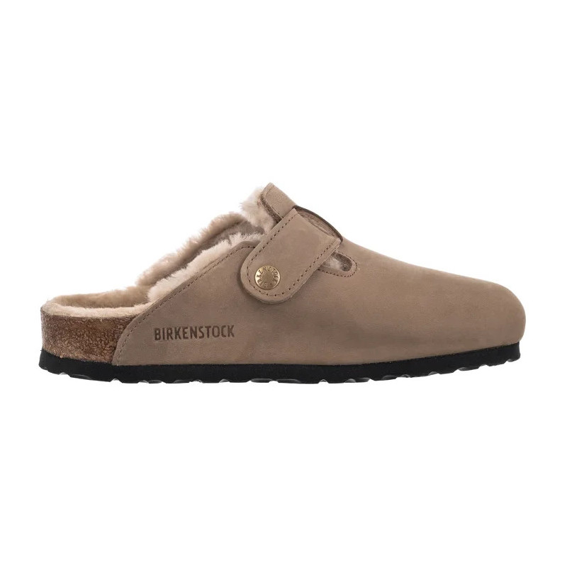 Birkenstock Boston Big Buckle Shearling Tabacco Brown 1030444 (BK343-a) Women's Shoes/Flip Flops