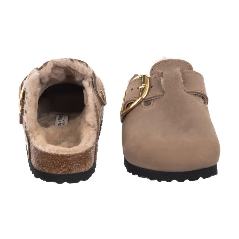 Birkenstock Boston Big Buckle Shearling Tabacco Brown 1030444 (BK343-a) Sieviešu apavi/Flip Flops