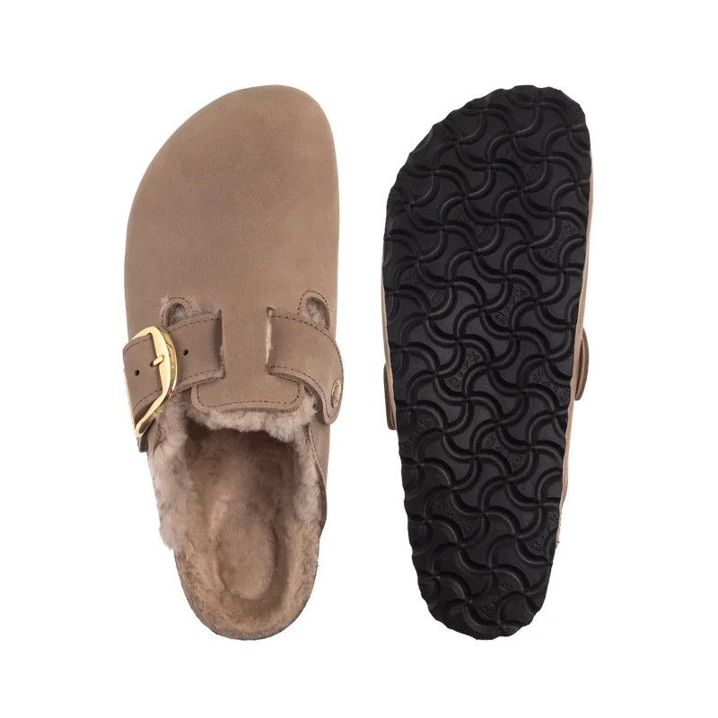 Birkenstock Boston Big Buckle Shearling Tabacco Brown 1030444 (BK343-a) Moteriški batai/šlepetės