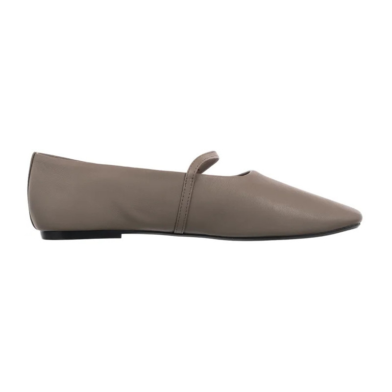 Calvin Klein Oblique Ballerina Mj Lth Hdw Desert Taupe HW0HW02847 PBO (CK718-a) ballerinas