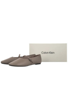 Calvin Klein Oblique Ballerina Mj Lth Hdw Desert Taupe HW0HW02847 PBO (CK718-a) balerīnas