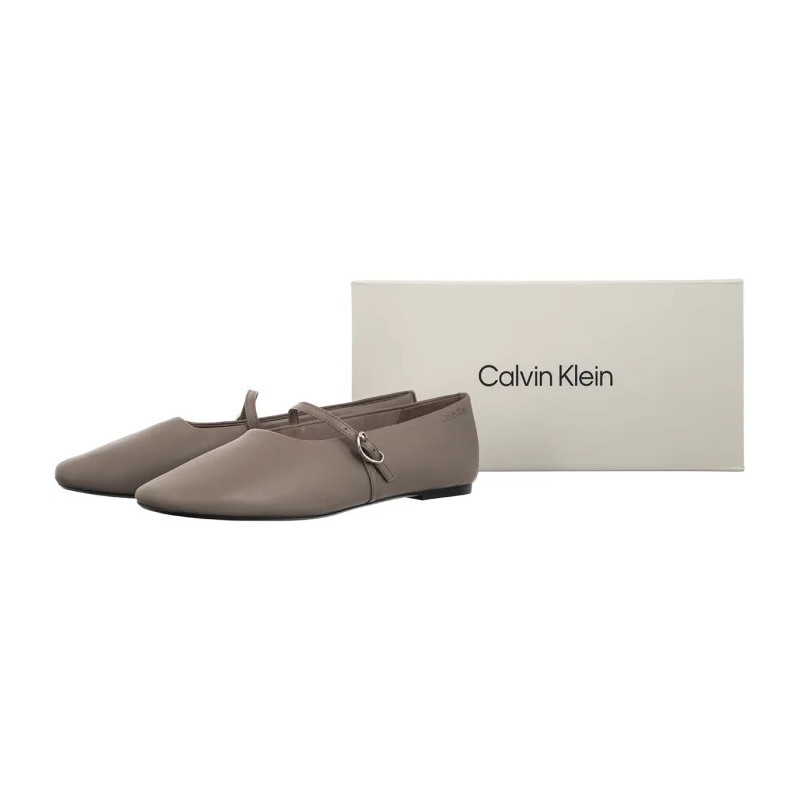 Calvin Klein Oblique Ballerina Mj Lth Hdw Desert Taupe HW0HW02847 PBO (CK718-a) baleriinid