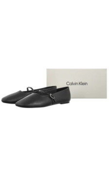 Calvin Klein Oblique Ballerina Mj Lth Hdw Black HW0HW02847 BEH (CK718-b) ballerinas