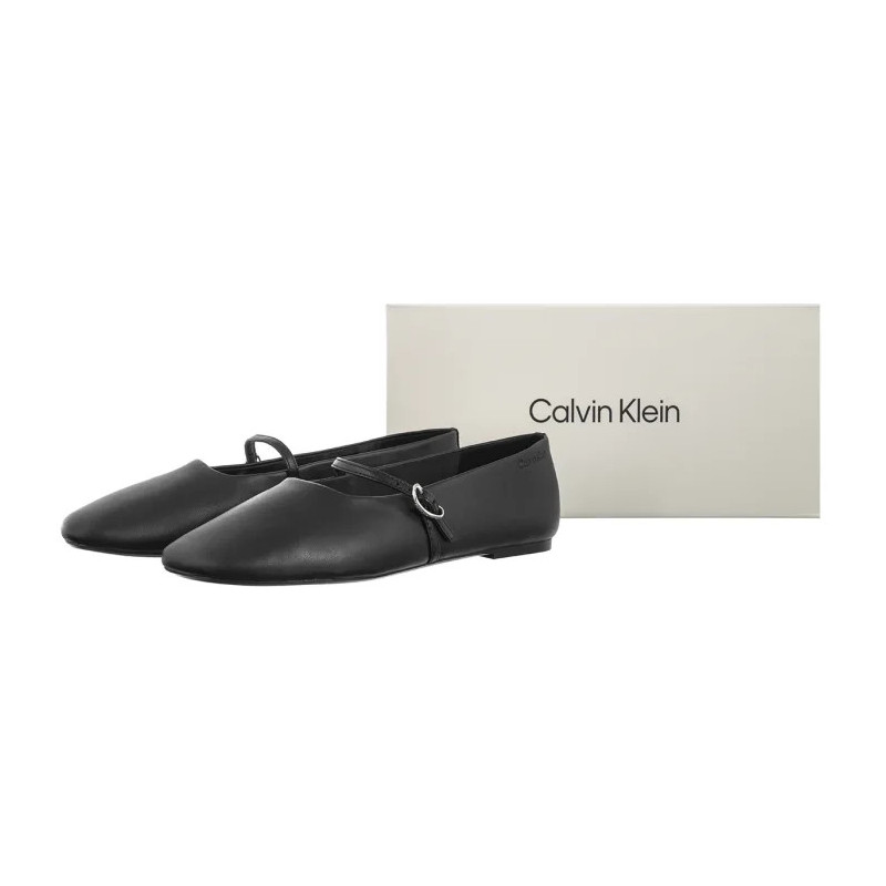 Calvin Klein Oblique Ballerina Mj Lth Hdw Black HW0HW02847 BEH (CK718-b) balerīnas
