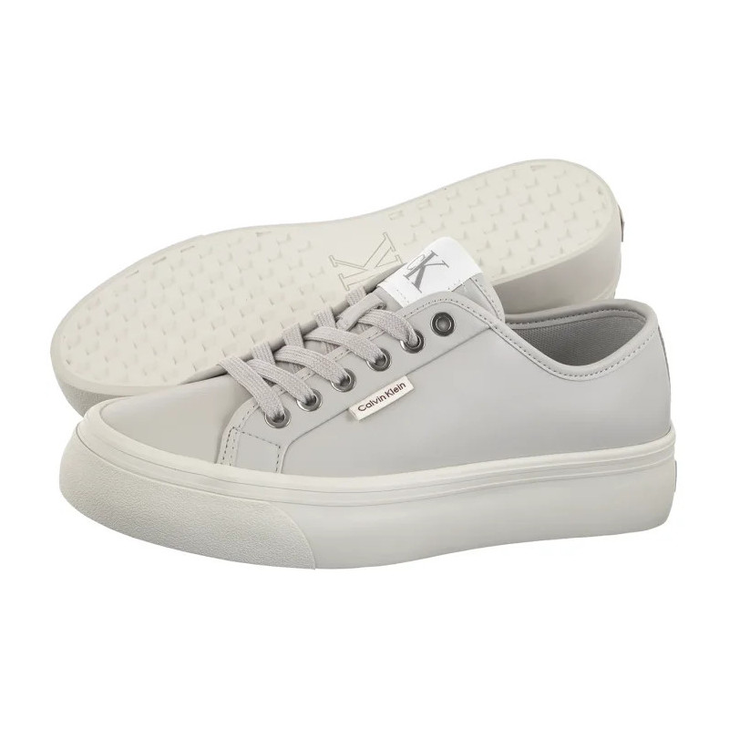 Calvin Klein Vulc Flatf Lace Up Lth Moonstruck/Dk Ecru YW0YW01932 PDJ (CK720-a) sporta apavi