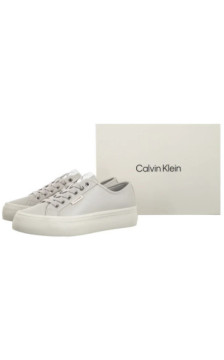 Calvin Klein Vulc Flatf Lace Up Lth Moonstruck/Dk Ecru YW0YW01932 PDJ (CK720-a) sports Shoes