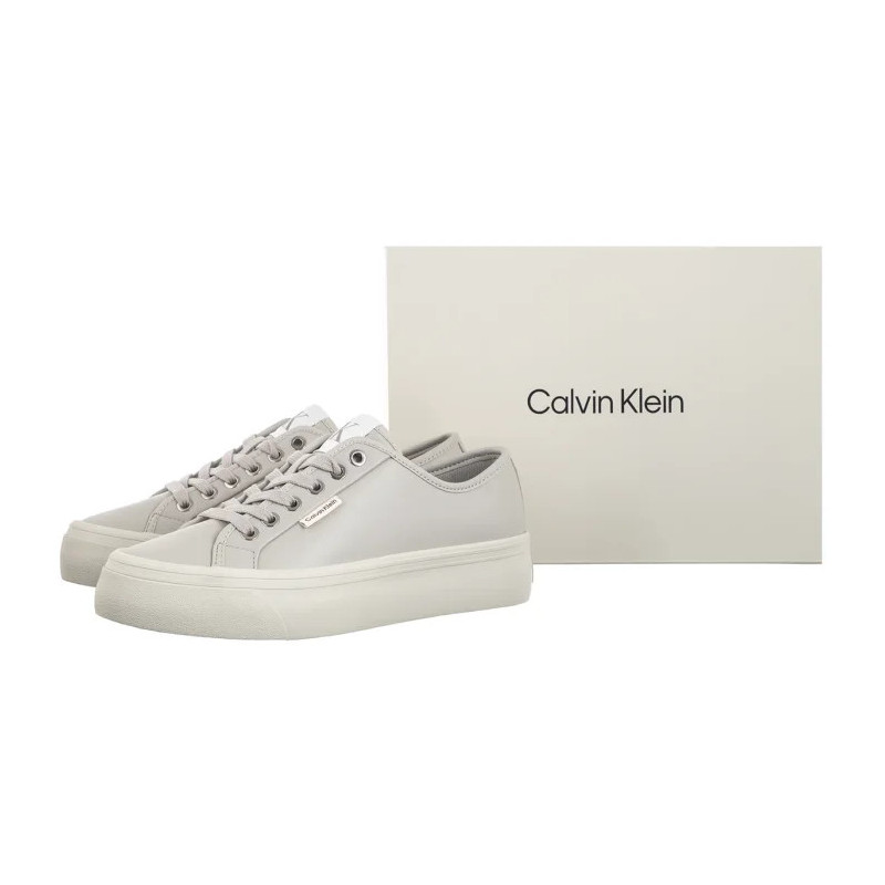Calvin Klein Vulc Flatf Lace Up Lth Moonstruck/Dk Ecru YW0YW01932 PDJ (CK720-a) sporta apavi