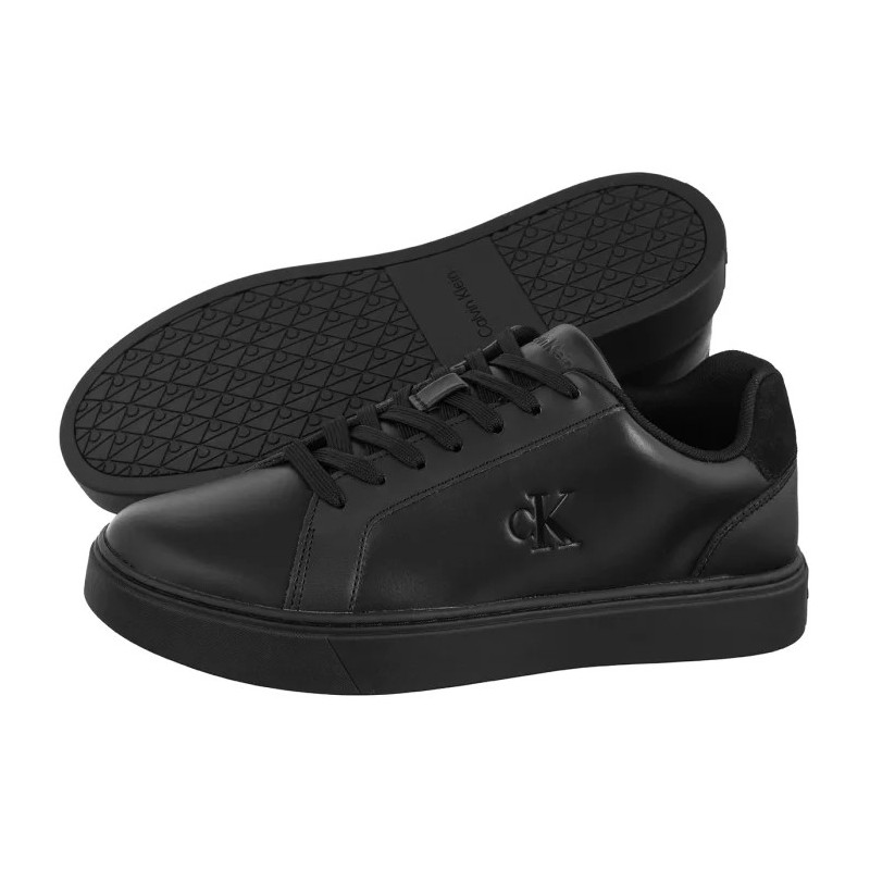 Calvin Klein Classic Cupsole Laceup Lth Triple Black/Black YM0YM01435 00T (CK721-a) sports shoes