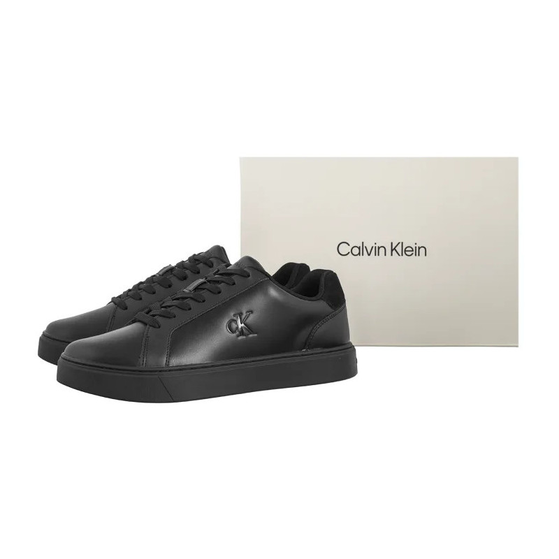 Calvin Klein Classic Cupsole Laceup Lth Triple Black/Black YM0YM01435 00T (CK721-a) sporta apavi