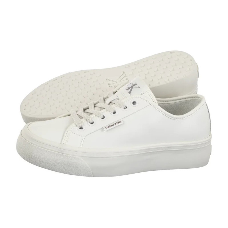 Calvin Klein Vulc Flatf Lace Up Lth Lily White YW0YW01932 YAJ (CK720-b) sporta apavi