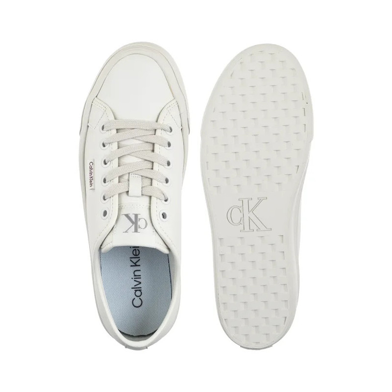 Calvin Klein Vulc Flatf Lace Up Lth Lily White YW0YW01932 YAJ (CK720-b) sporta apavi