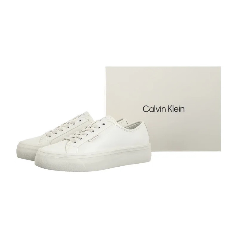 Calvin Klein Vulc Flatf Lace Up Lth Lily White YW0YW01932 YAJ (CK720-b) sporta apavi