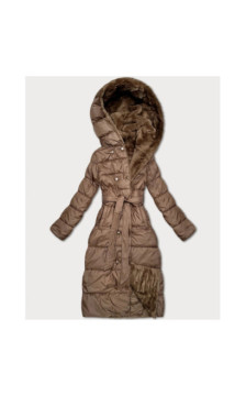 LONG JACKET WITH HOOD BLACK (PM7231) striukė