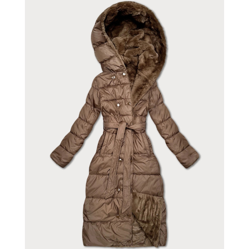 LONG JACKET WITH HOOD BLACK (PM7231) striukė