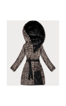 LONG JACKET WITH HOOD BLACK (PM7231) striukė