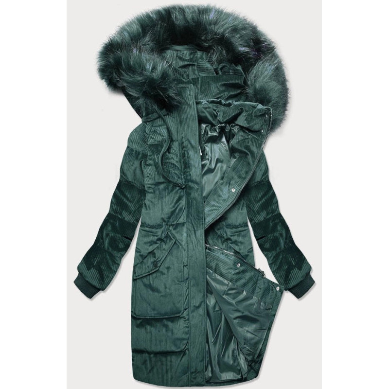 STRINGED JACKET WITH BOTTLE GREEN (7764) striukė